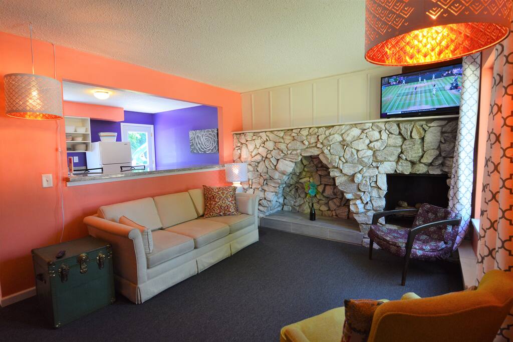 You'll enter your private townhome through an entrance just for you (door #5 from the parking lot) at our inn.