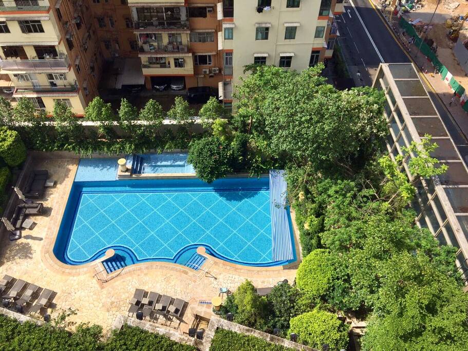 Pool with crystal clear water
