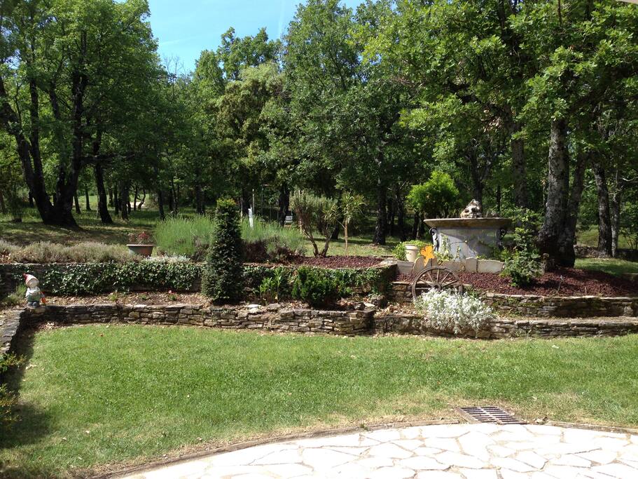 grande terrasse vue sur parc