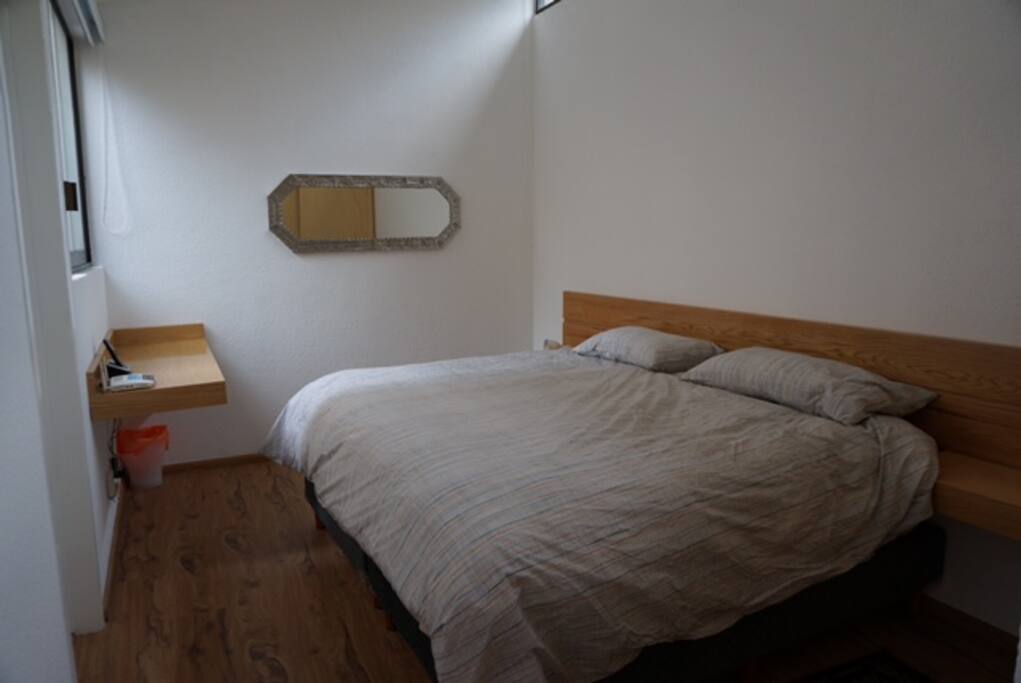Master bedroom with King sized bed