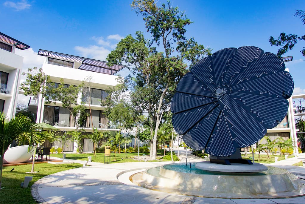 Solar panels providing clean energy