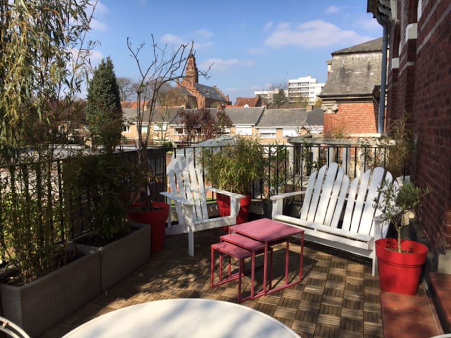 Terrasse privée attenante à la chambre