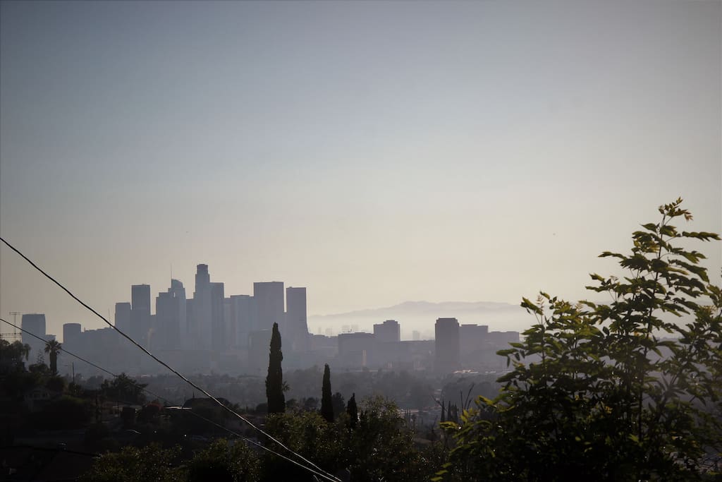View of the city of LA from the St.