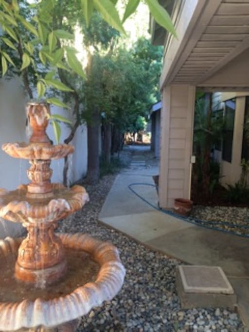 Enter into private secure-gated yard