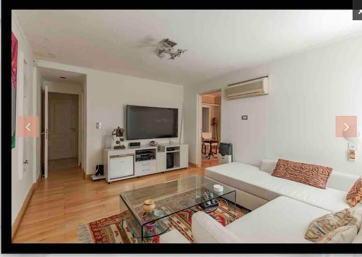 Ტელევიზორის ოთახი დივნით, რომელიც განკუთვნილია ერთი ადამიანისთვის დასაძინებლად 