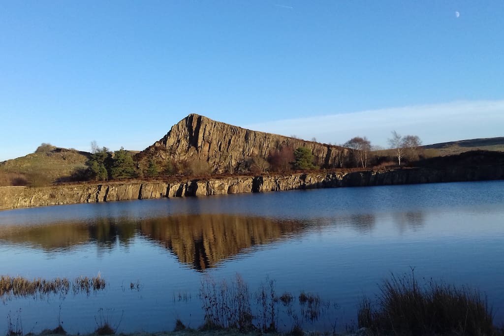 Nearby Cawfields Quarry at Hadrians Wall.