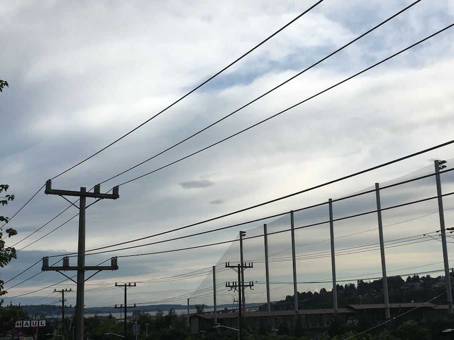 The view and Interbay golf course and driving range right across the street