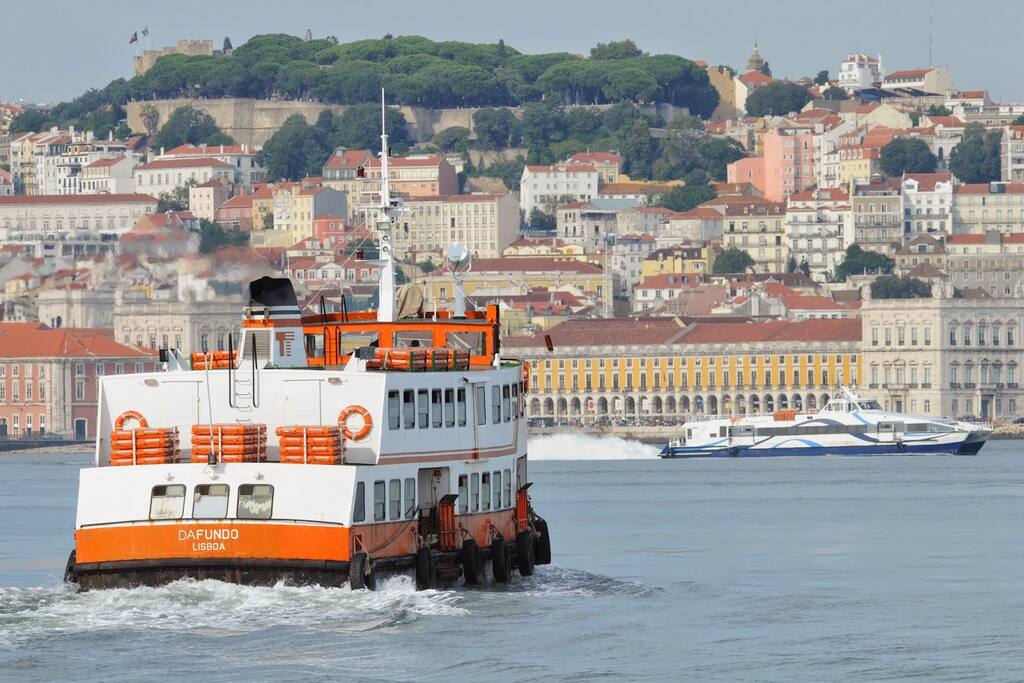 One of the ferry boats from Cais do Sodre Station to Cacilhas. You will love the views from this ferry. The crossing takes 8 minutes and the water is always smooth.