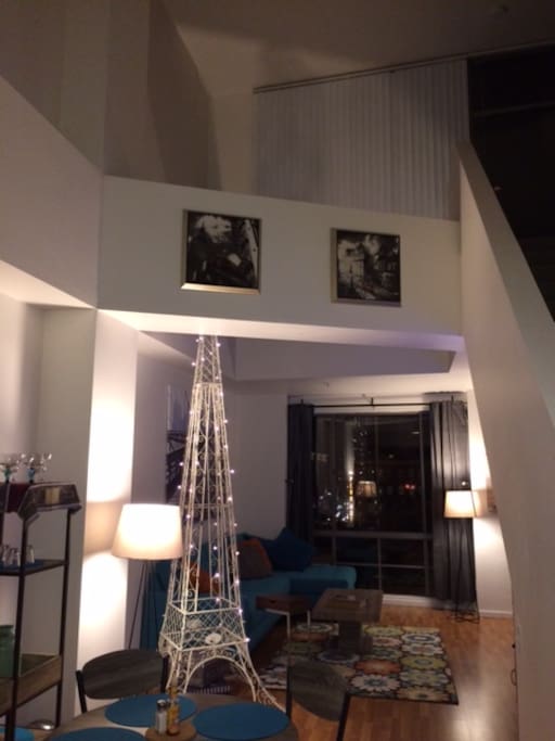 There's an oversize iron version of the Eiffel Tower in the living room. For no apparent reason except we think it looks awesome