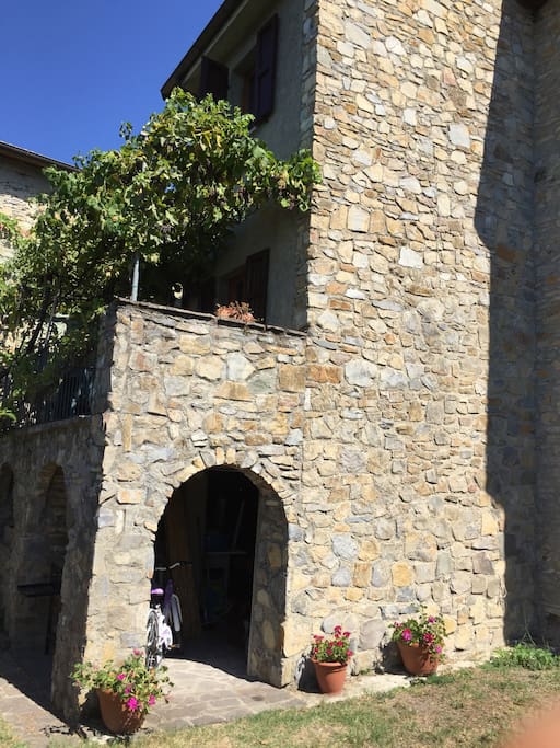 Balcony under grape vine
