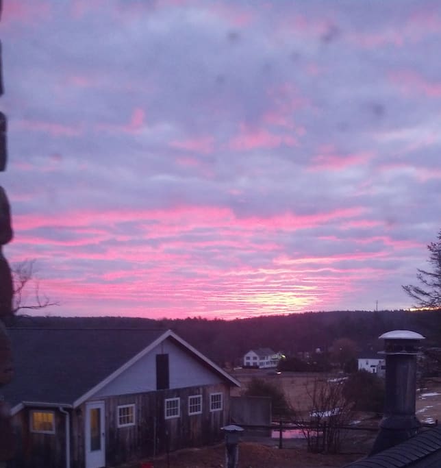 Sunrise from the a bedroom window