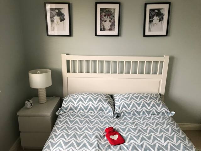 Cosy bedroom in a modern family home