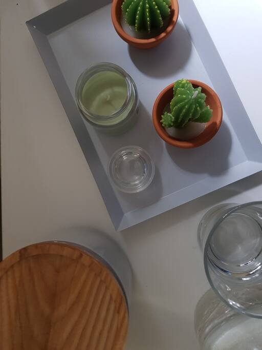 Scented candles to liven up the room
