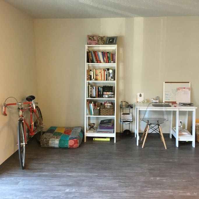 living room, desk view