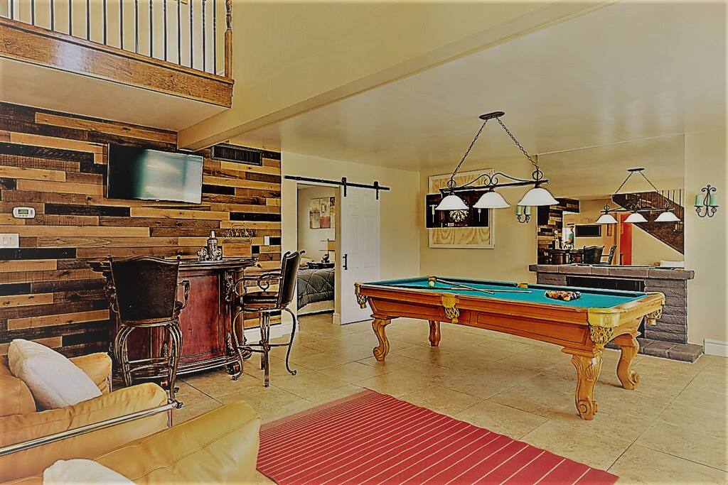 You can play a game of pool or sit at the bar watching the game