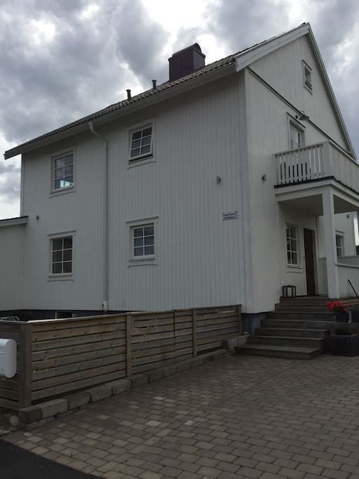 The entrance and driveway