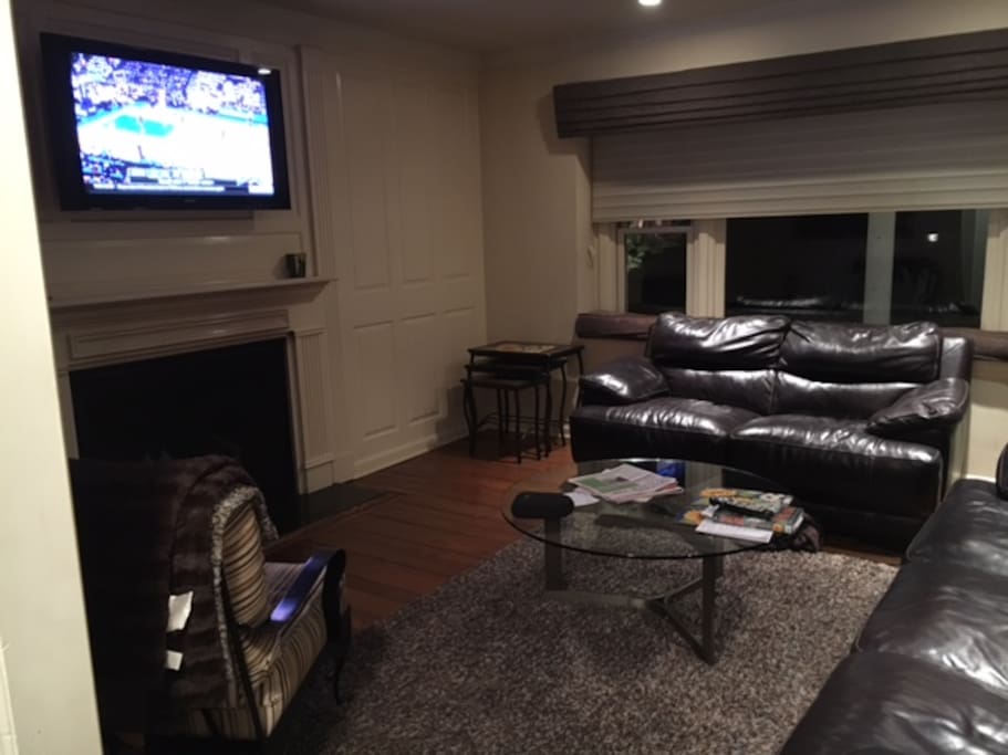 Casual Den with 42" TV and 2 large couches