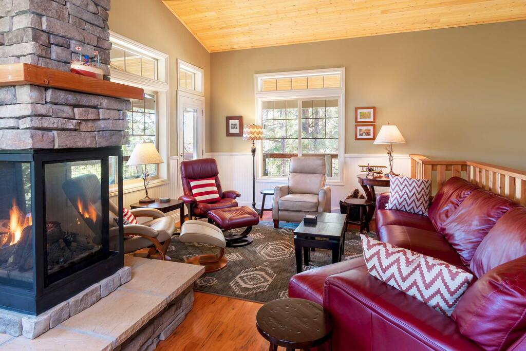 Main floor living room with easy access to large outdoor covered terrace