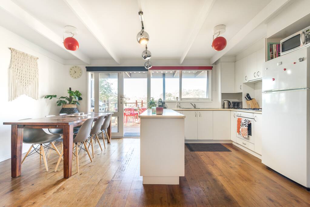 Upstairs kitchen & dining