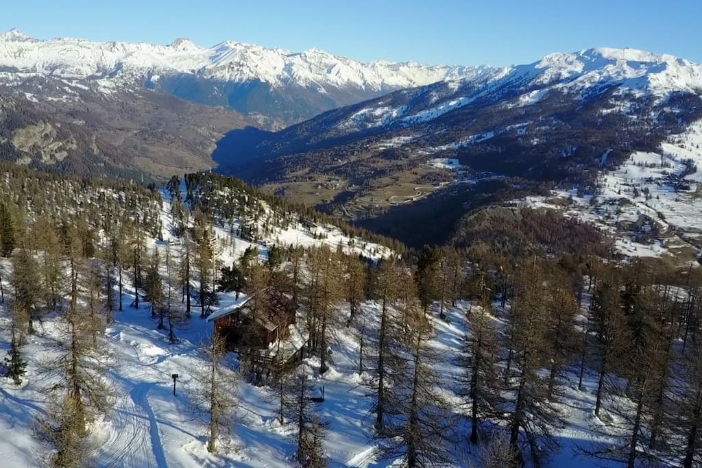 Drone view of the house and the amazing surroundings