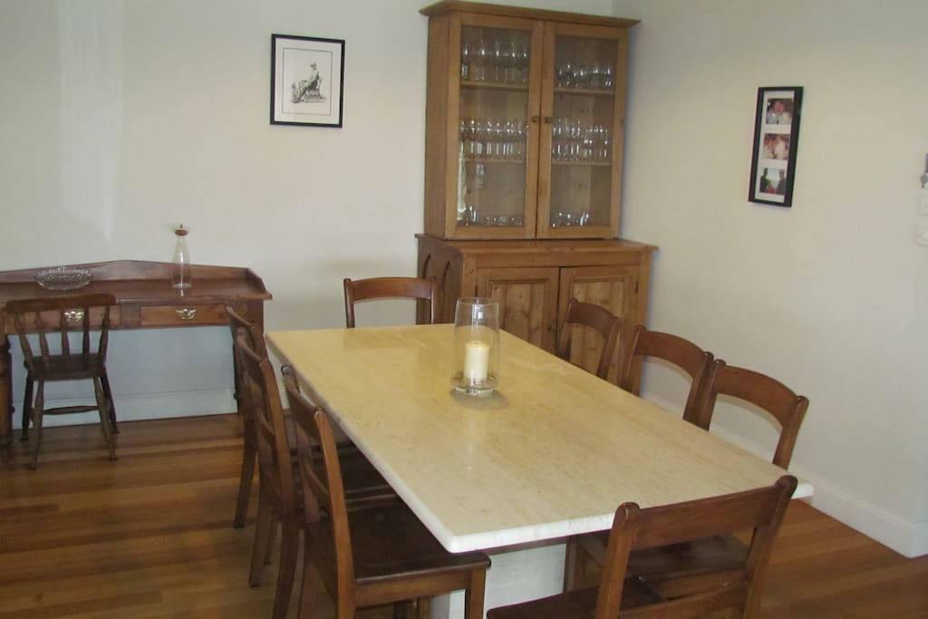 Large family size dinning table with sideboard