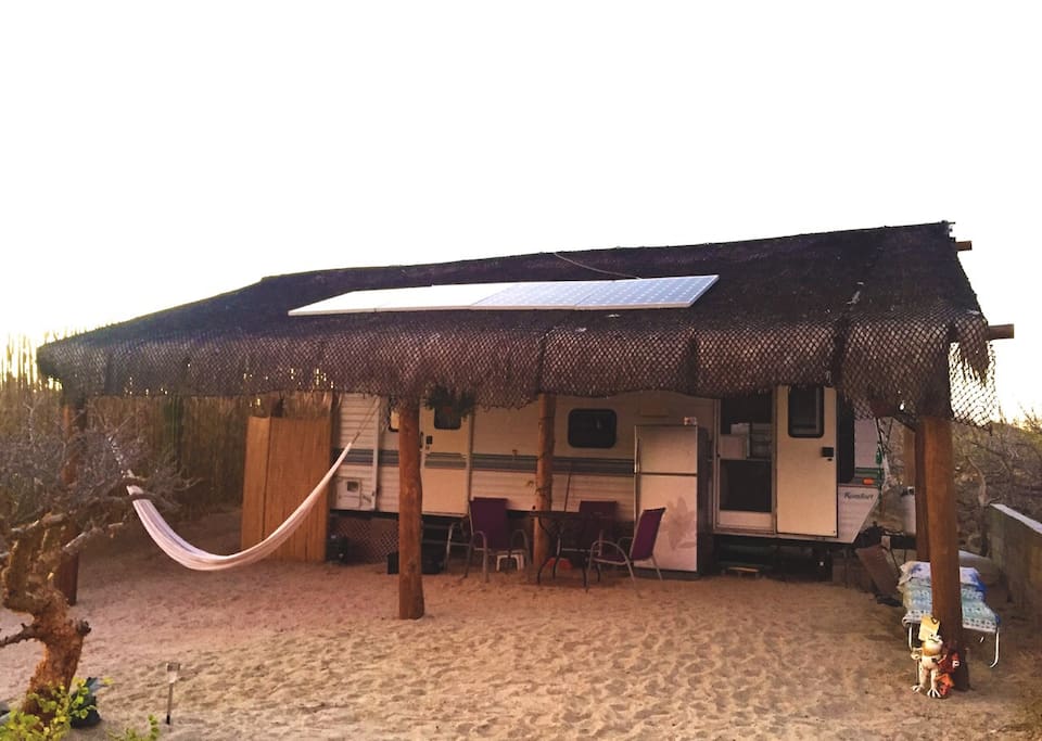Sunset glow. Thank you to our guests Hernan and Loli for the photo.