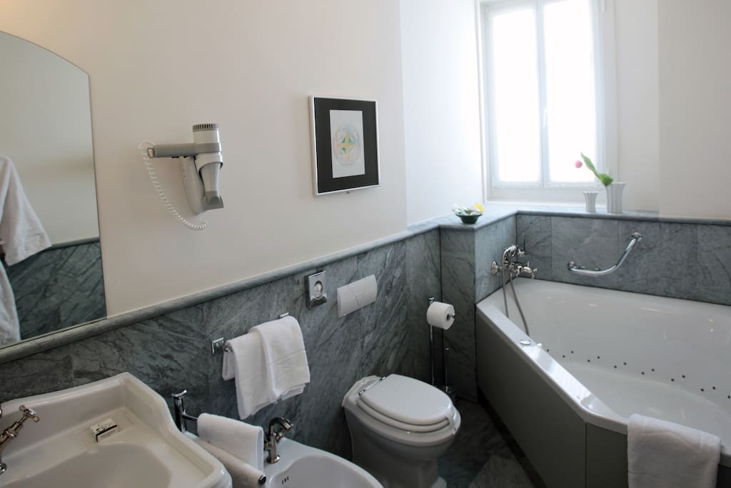 Marble bathroom with all the amenities you may require