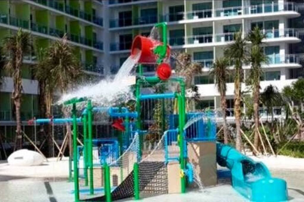 White sand beach play area