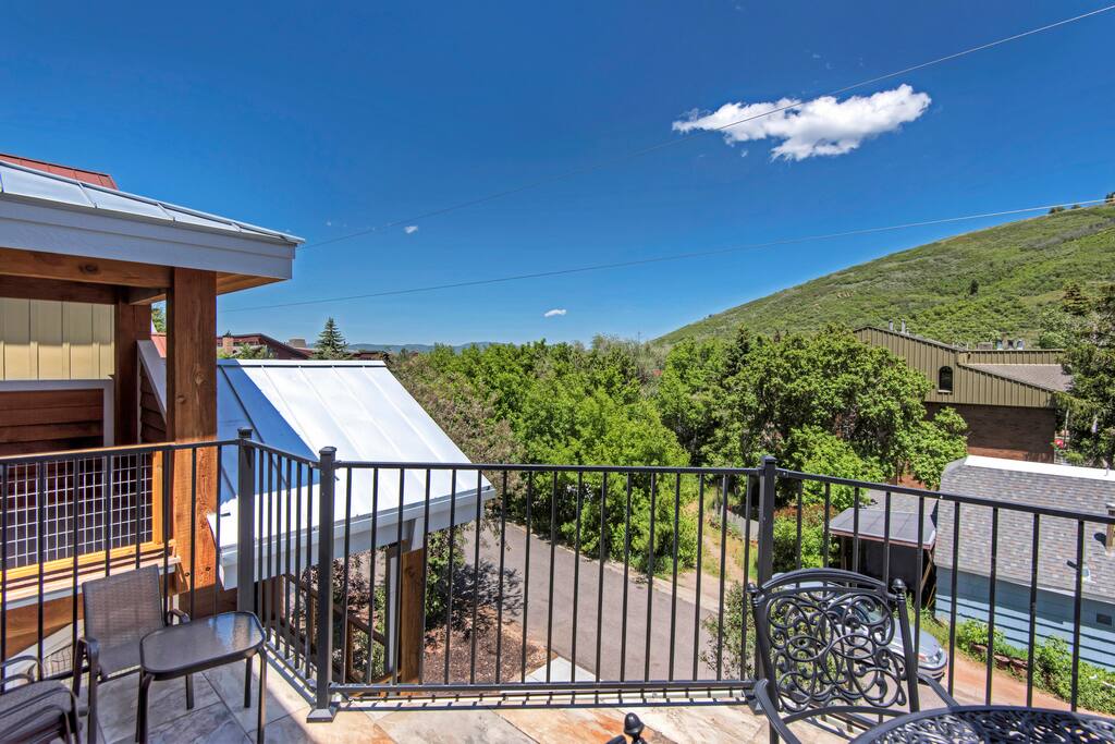 View from the outdoor patio down the valley