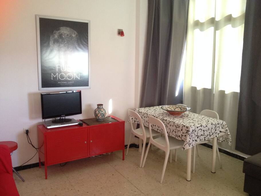 Living room with curtains this time...
