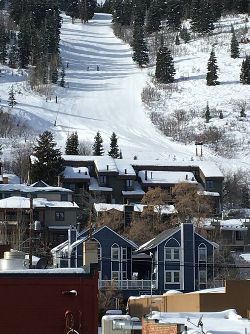 Blue Church Town home with Park City Report run in the back ground