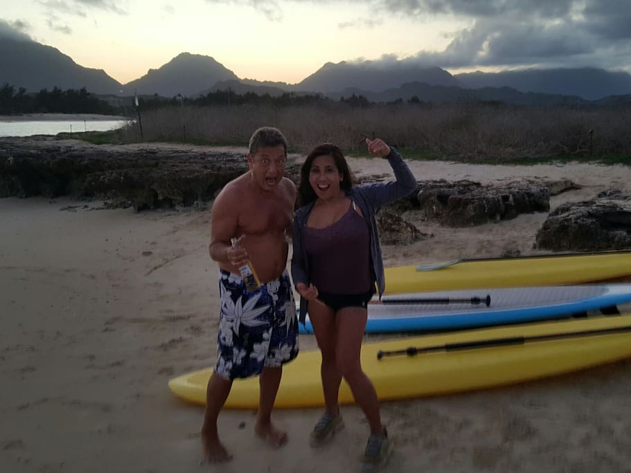 Stand up paddle (SUP) to flat "Popoia" island