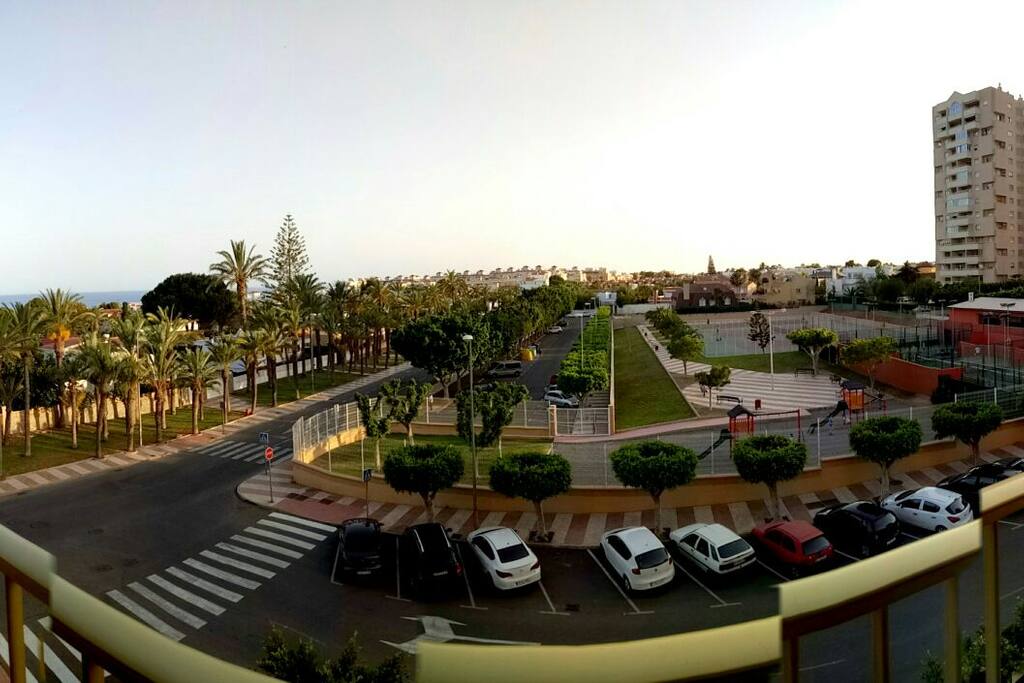 Vistas desde la terraza desayunando