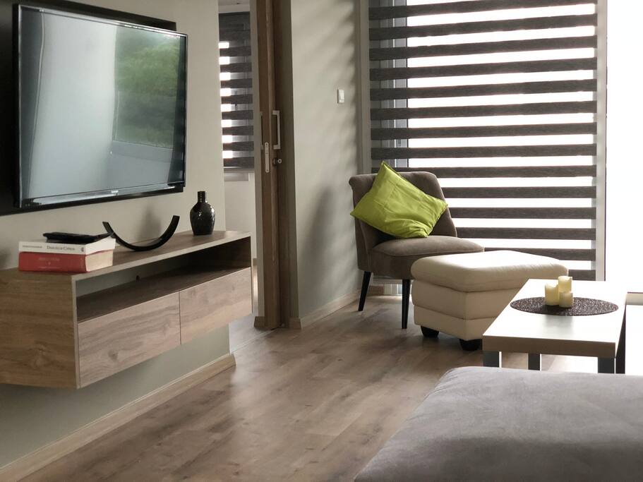 Comfy chairs, smart TV with FREE netflix account