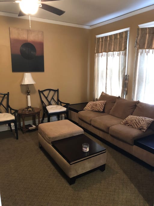 Bedroom #1 also comes along with complimentary access to Commons Area also(living room). Located on the main level downstairs.