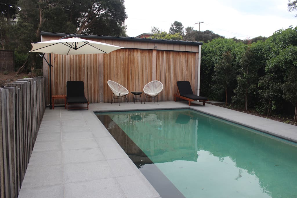 Lounging by the pool