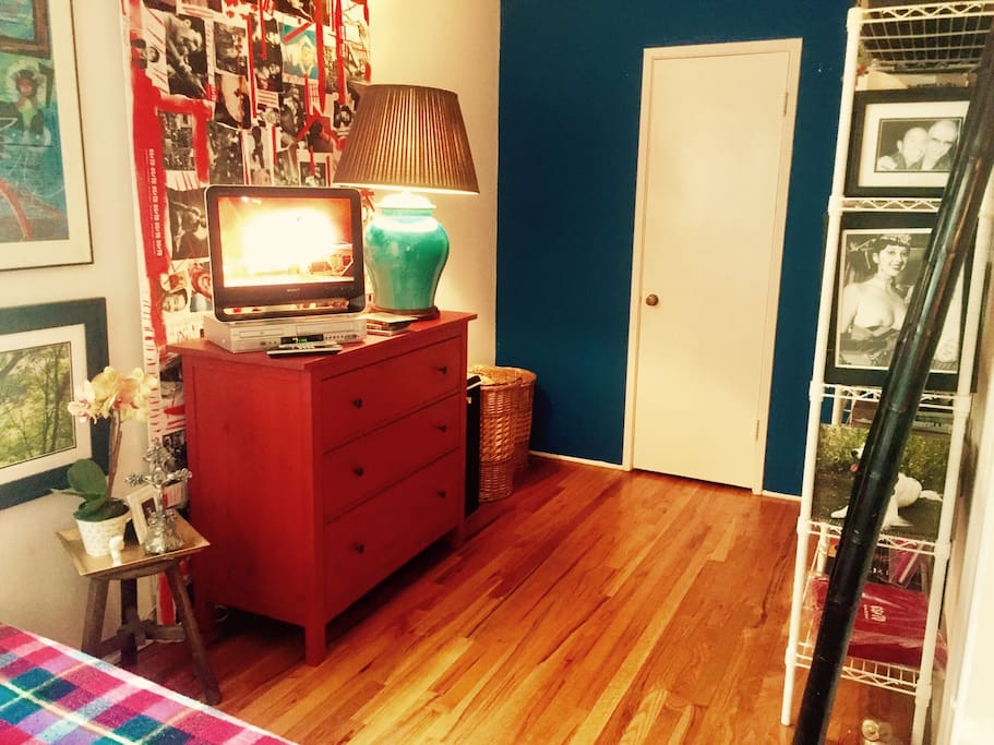 Nice dresser, small TV with DVD and VHS player