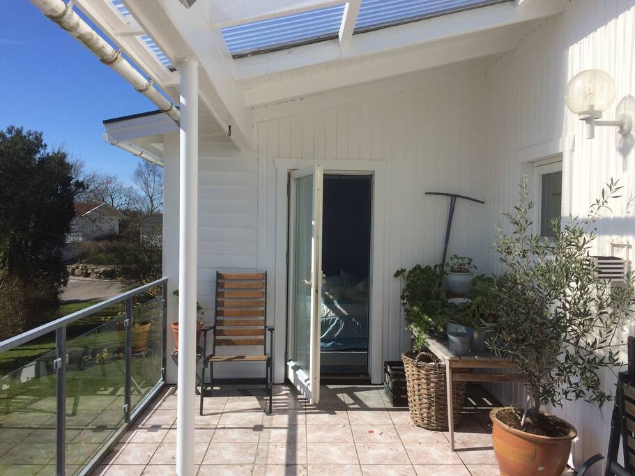 Utgång till verandan från sovrum