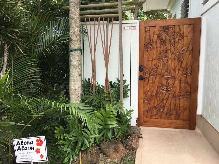 Secure private gate w/ entry code