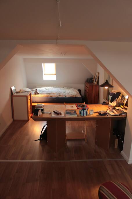 Das Bett mit Blick auf den Dom.