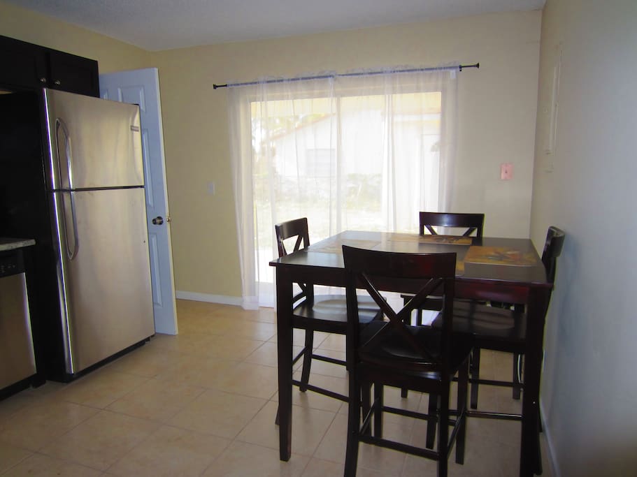 With a quaint dining area