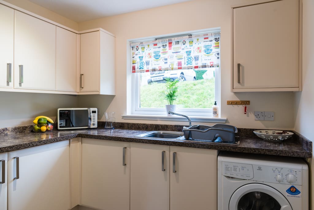 The Kitchen. Window overlooks parking space