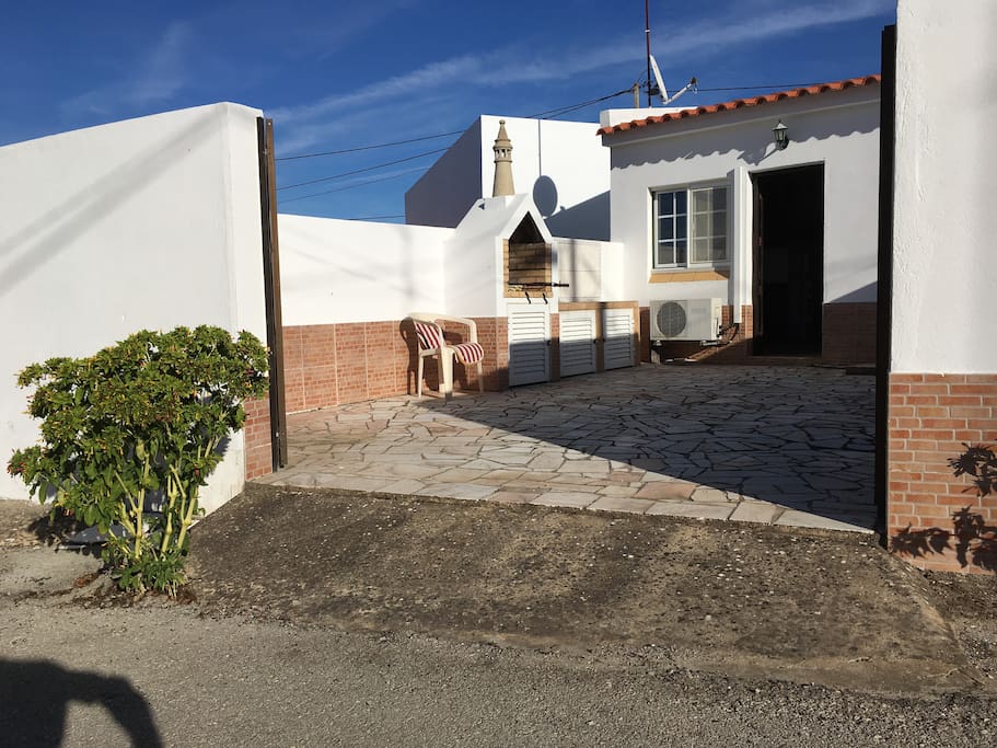 Entrance during the day , also helpful for keeping your car inside