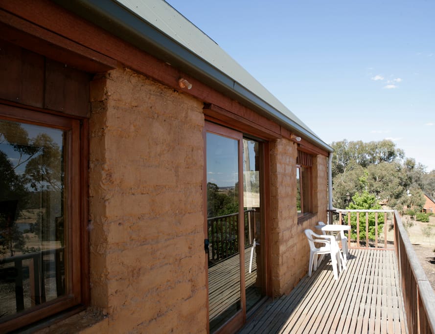 A great balcony overlooking the Sally’s Paddock vineyard and Pyrenees ranges