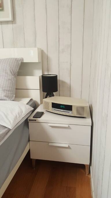 Boss CD player & radio in the room