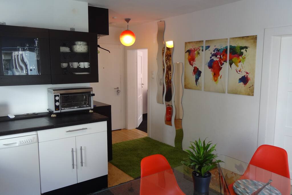 Kitchen, and entrance floor