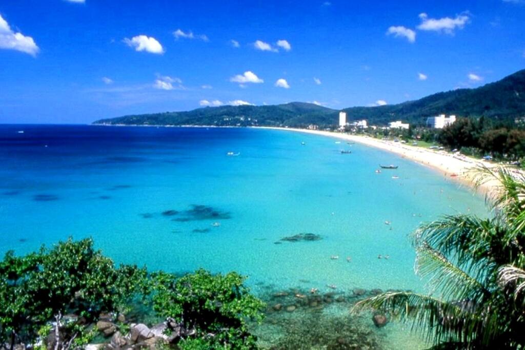 Picture of Patong Bay taken less than 10 minutes drive from the apartment.