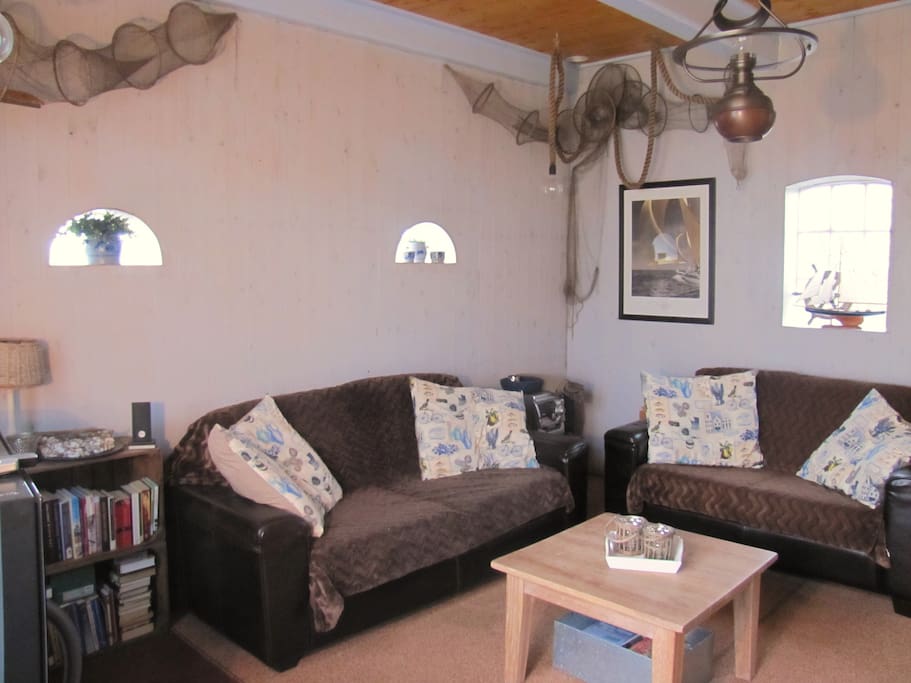 woonkamer in maritieme sfeer