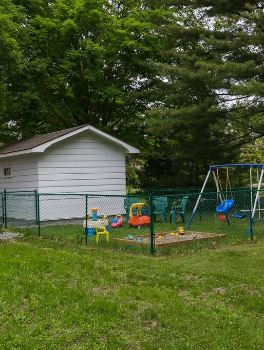 Fenced in play yard.