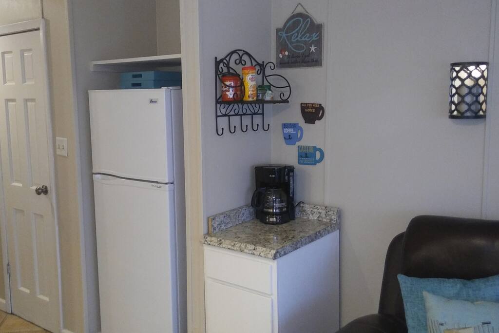 coffee bar, stocked for our guests